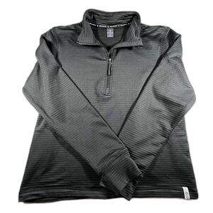 Mens Free Country quarter zip Pullover Black Medium